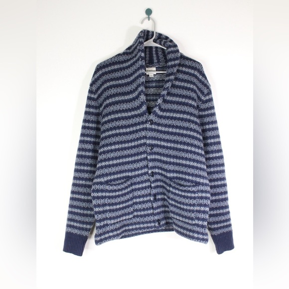 J. Crew Other - J. Crew Navy Lambswool Shawl Neck Cardigan - Size Large